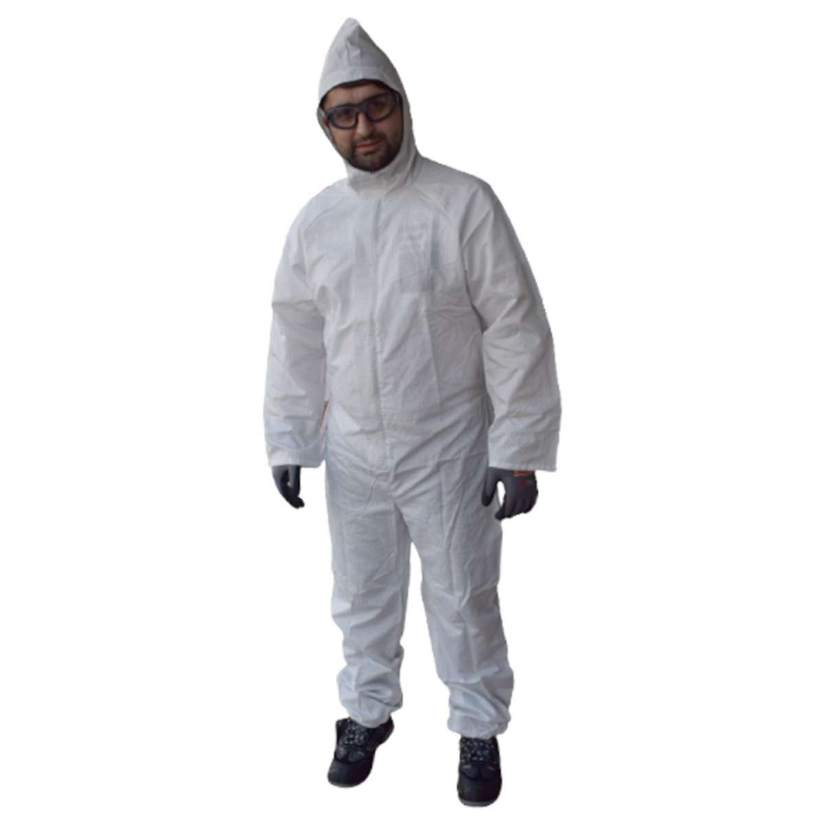 DuPont Anti Static Zipper Coverall, 65gsm, White, Large 0
