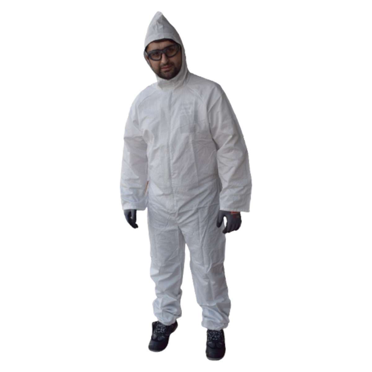 DuPont Anti Static Zipper Coverall, 65gsm, White, 3XL 0