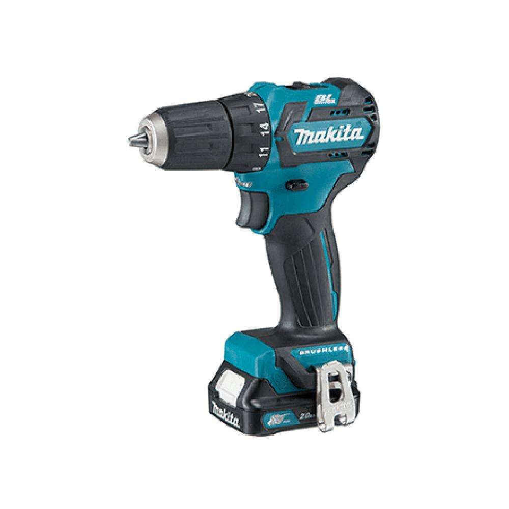 Makita DF332DWAE Brushless Cordless Driver Drill 3/8" 2 x 2.0Ah Batteries & Charger 0