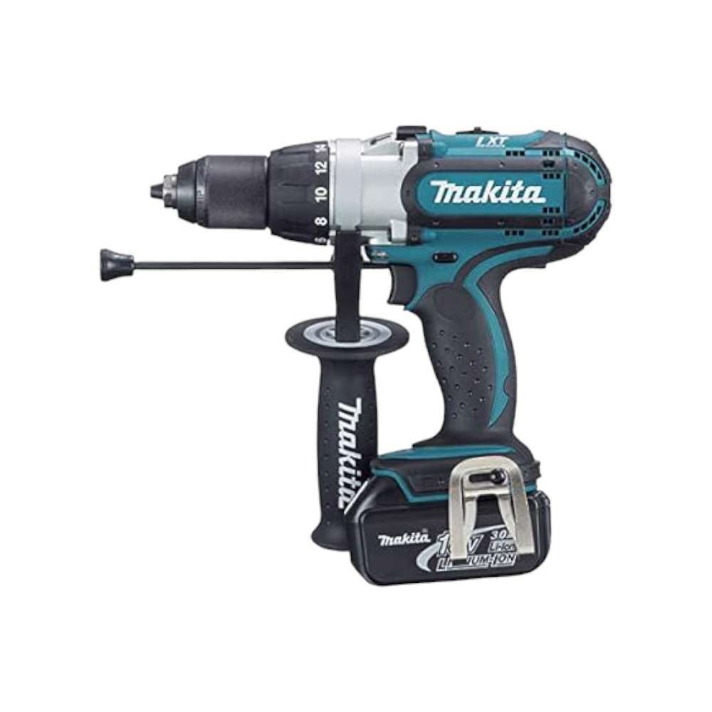 Makita DHP451RFJ 18V Cordless Percussion Hammer Driver Drill 13mm 3Ah 0