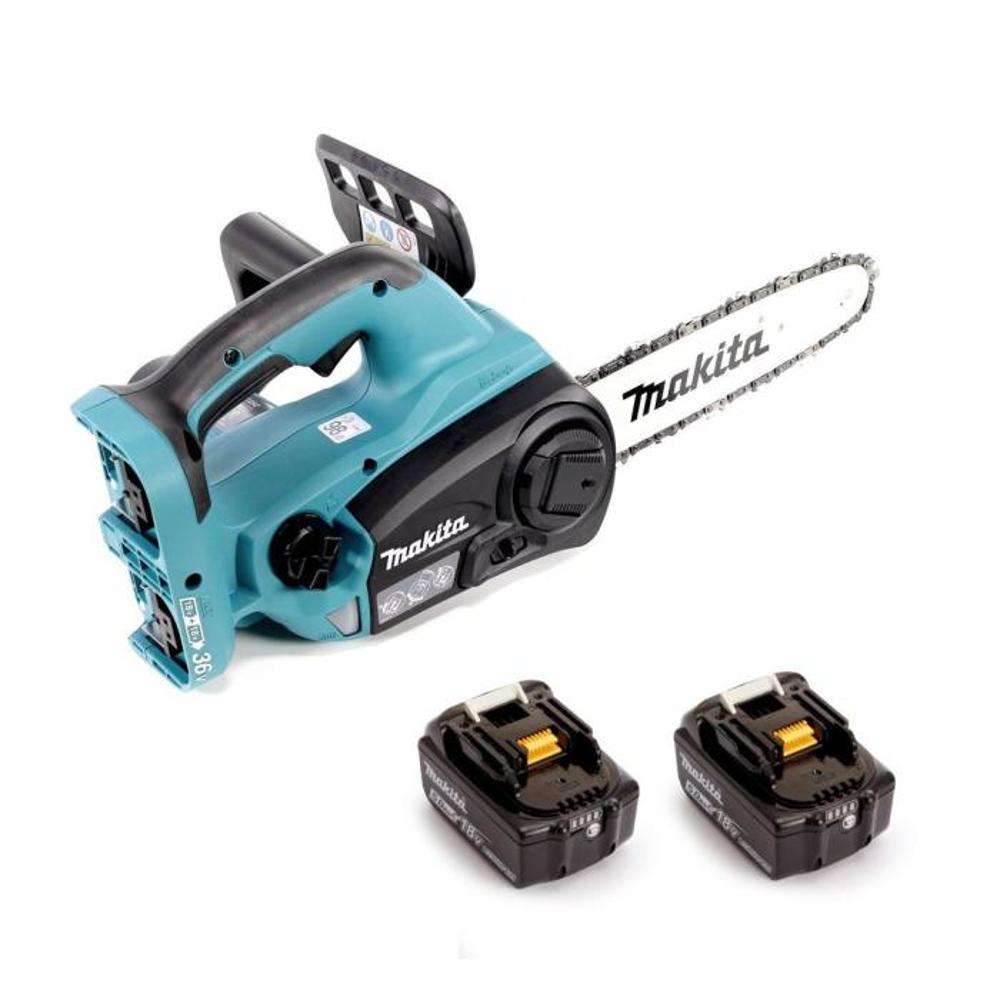Makita DUC252PT2 36V Cordless Chainsaw 25 Bar Brushless Motor 0