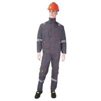 Empiral European PS 100% Cotton Pant Shirt, 235gsm, Size M, Used for Breathable Comfort - Grey/Orange