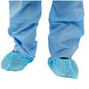 Empiral Elasticated Water Resistant PP Shoe Cover, Disposable, Used for Cleanroom & Site Hygiene, Blue - Pack of 100 2