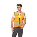 Empiral Zipper Safety Vest, Small Size, Cross-Reflective Safety Vest for Enhanced Low-Light Detection - Orange 1