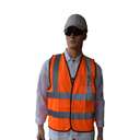 Empiral Reflective Safety Vest, Size S5, 120gsm, Hi-Vis Reflective Vest with ID Pocket for Site Identification - Orange 0