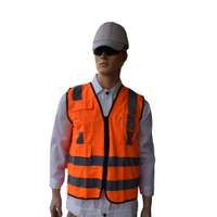 Empiral Zipper Safety Vest, Size S1, Straight-Back Reflective Zipper Safety Vest for Day/Night Visibility - Orange