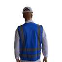 Empiral E108084320 Zipper Safety Vest Straight back reflective, Blue 1