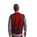 Empiral Zipper Safety Vest, Size S1, Straight-Back Reflective Zipper Safety Vest for Day/Night Visibility - Red 1