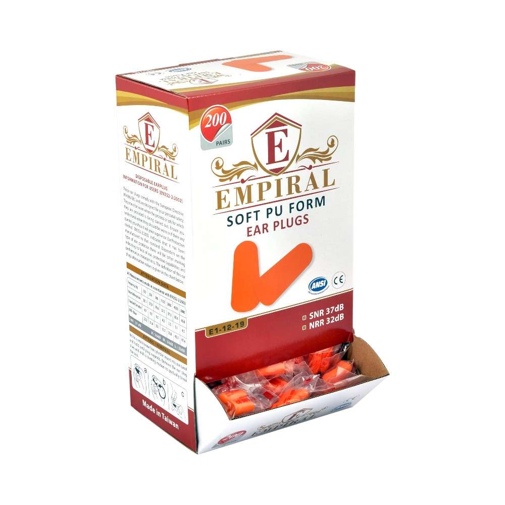 Empiral Sync PU Ear Plug without Cord, Orange 200Pair/Box 0