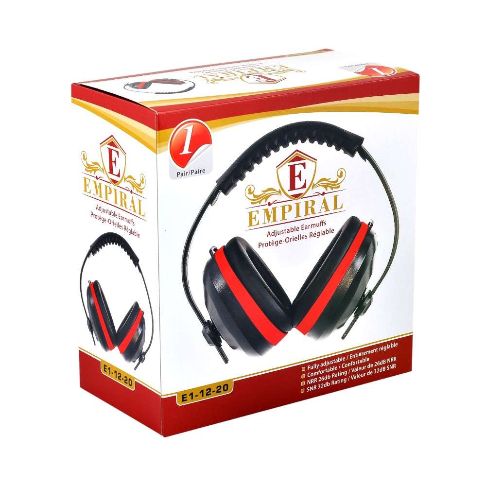 Empiral E112201220 Solo Light Universal Headband Ear Muff, Black/Red