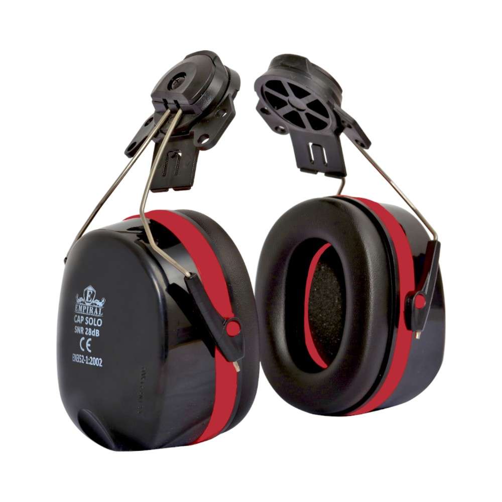 Empiral Cap Solo Universal HD Headband Earmuff, Black/Red