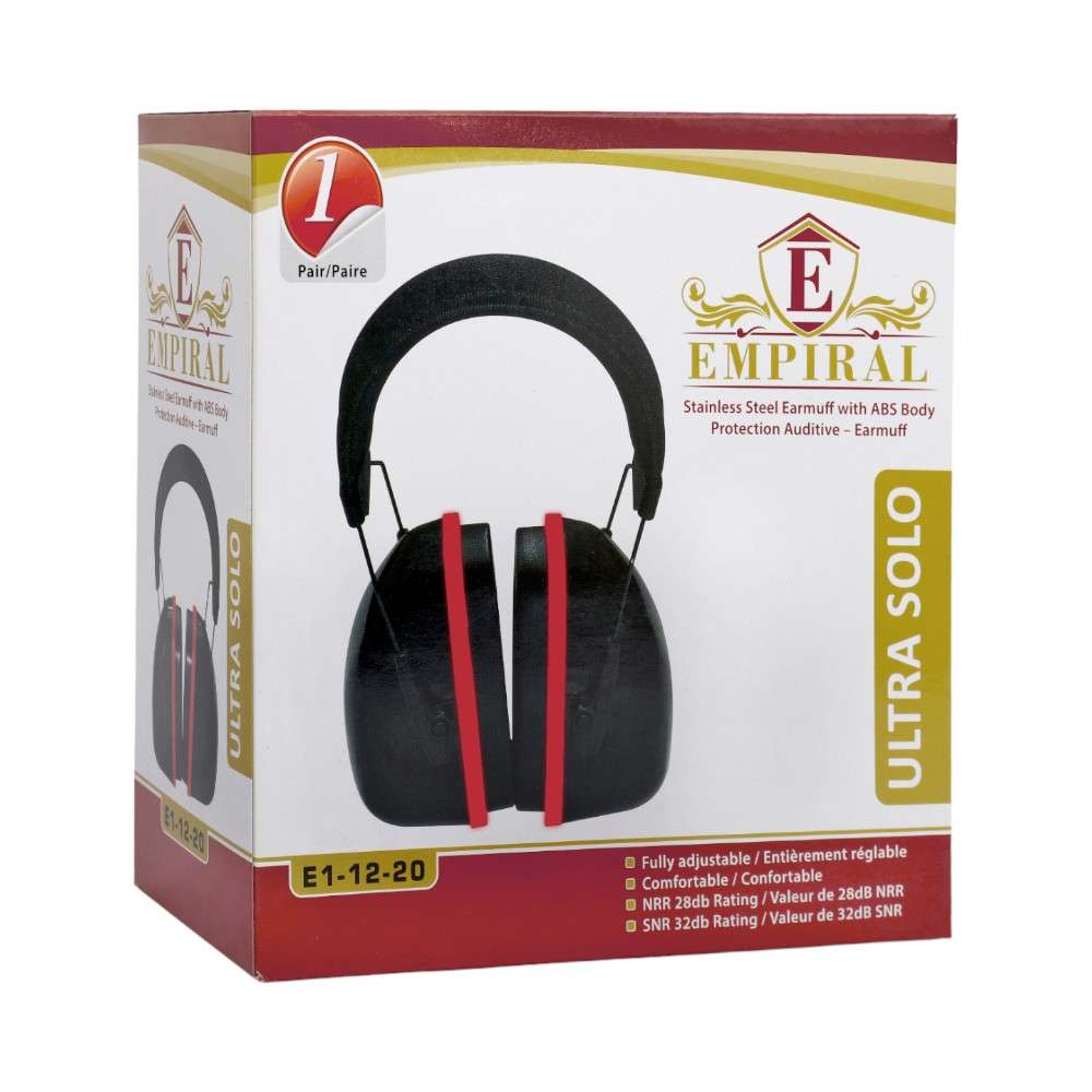 غطاء حماية الأذنين إمبيرال (Empiral) موديل (Ultra Solo HD) باللون الأحمر و الأسود 1