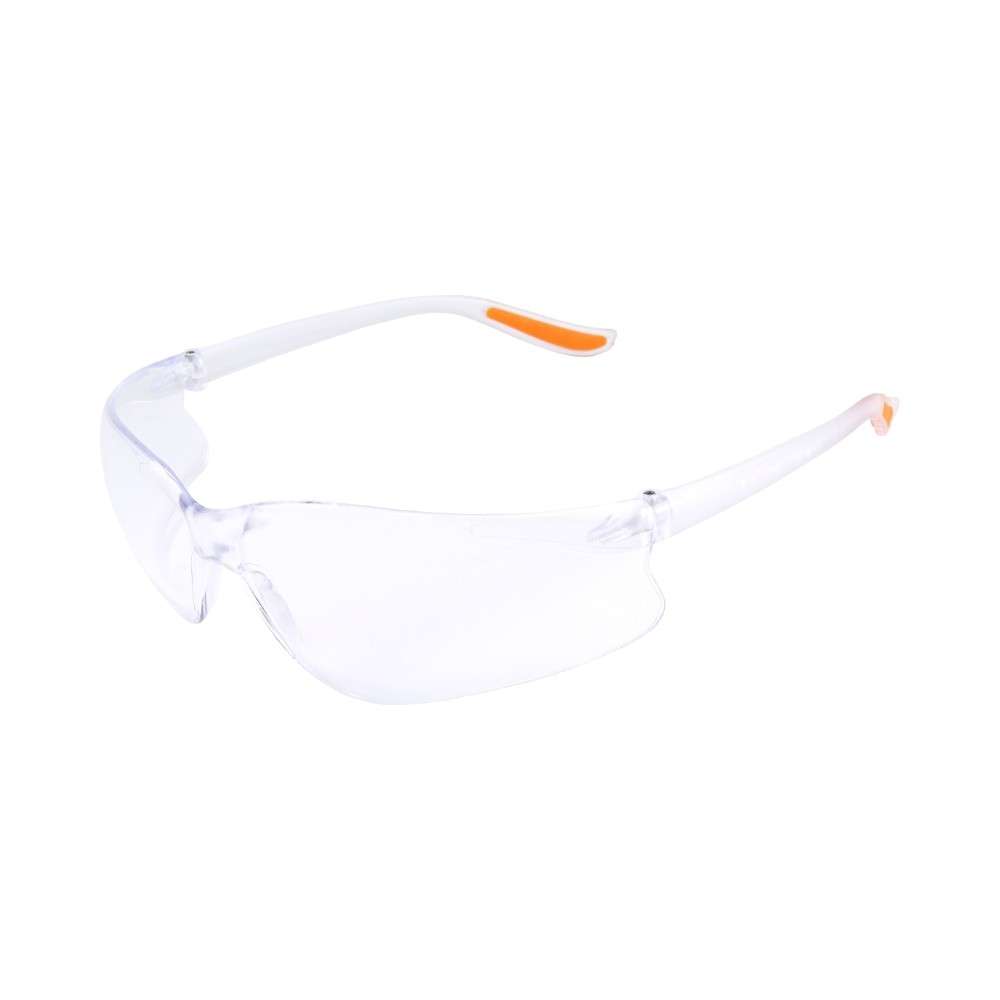 Empiral Fargo Clear/Orange Frame, UV protected Anti Scratch Safety Goggles, Clear, 12Pieces/pack
