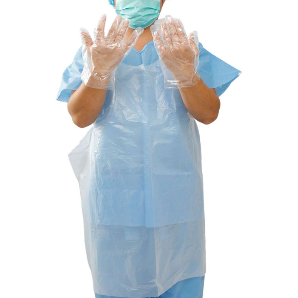 Empiral Tear Resistant Latex HDPE Apron, Transparent, 100Pcs/pack 2