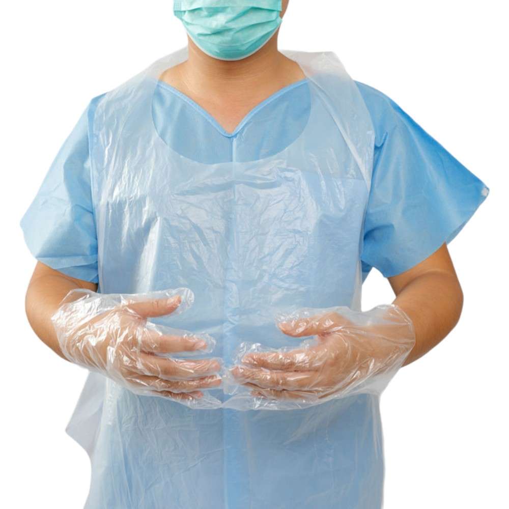 Empiral Tear Resistant Latex HDPE Apron, Transparent, 100Pcs/pack 3