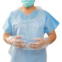 Empiral Tear Resistant Latex HDPE Apron, Disposable, Used for Food & Cleaning Tasks, Transparent - Pack of 100 3