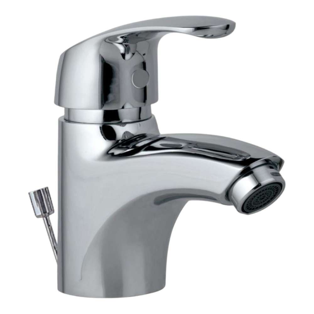 خلاط الحوض جاكوار بمقبض واحد مع وصلة تصريف منبثقة موديل (EKO-CHR-33051B) لون (Chrome) 0