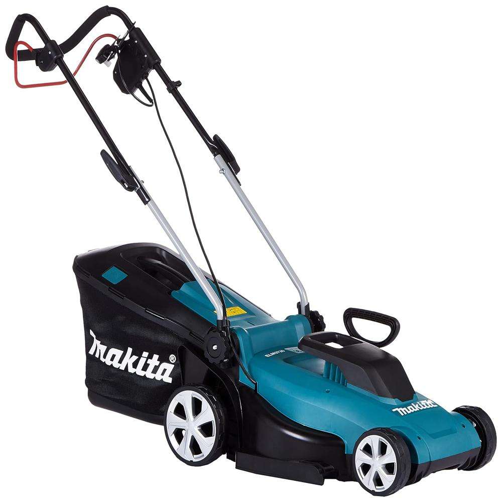 Makita ELM3720 Electric Lawn Mower 1400W 37cm Cut 40L Grass Box 0