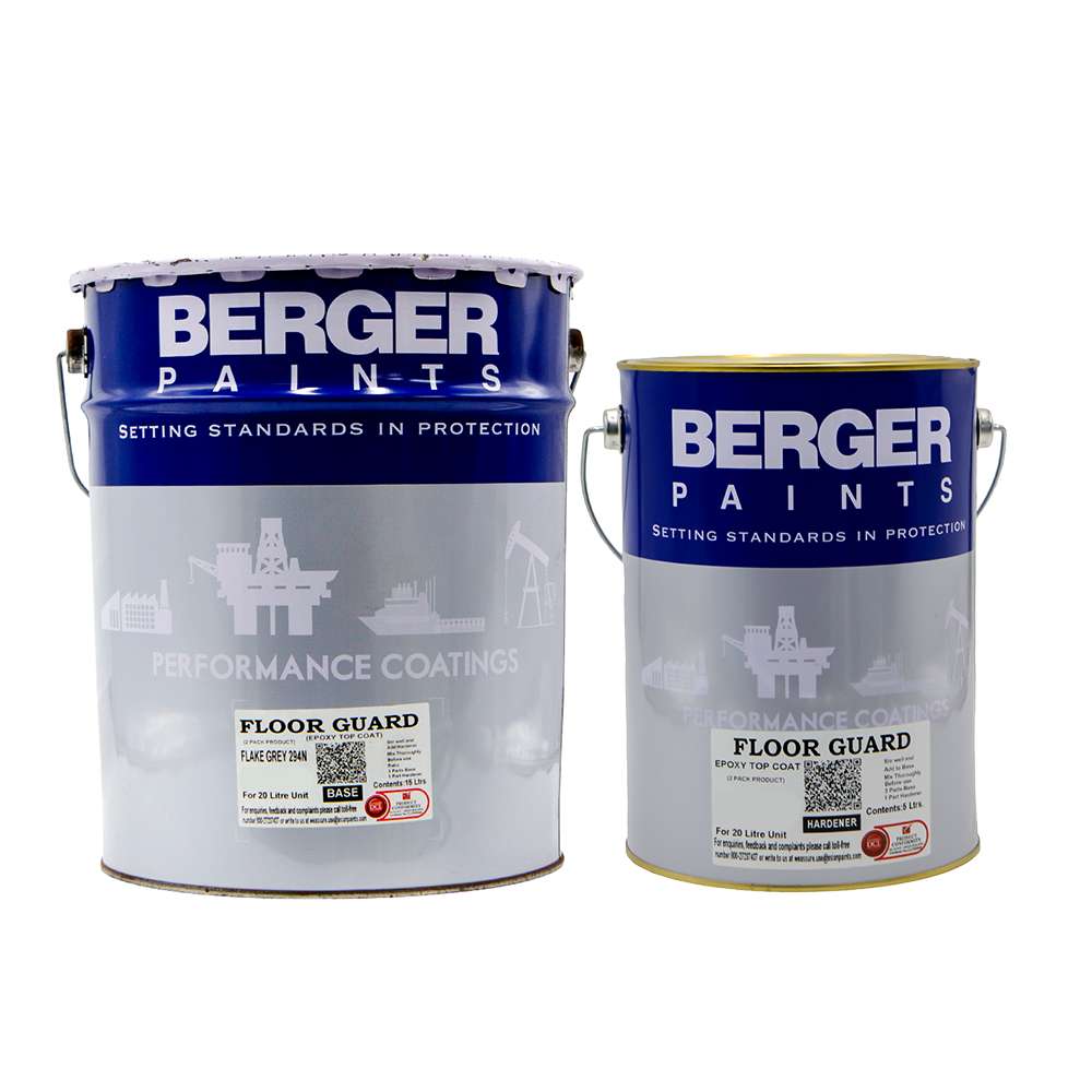 Asian Paints Berger Floor Guard Epoxy Top Coat-Window Grey-20L / 5L
