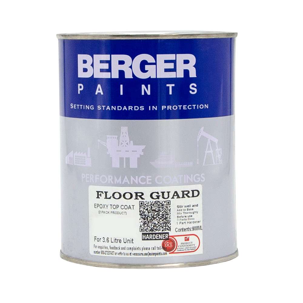 Asian Paints Berger Floor Guard Epoxy Top Coat-Traffic Grey A-3.6L / 900ml 8