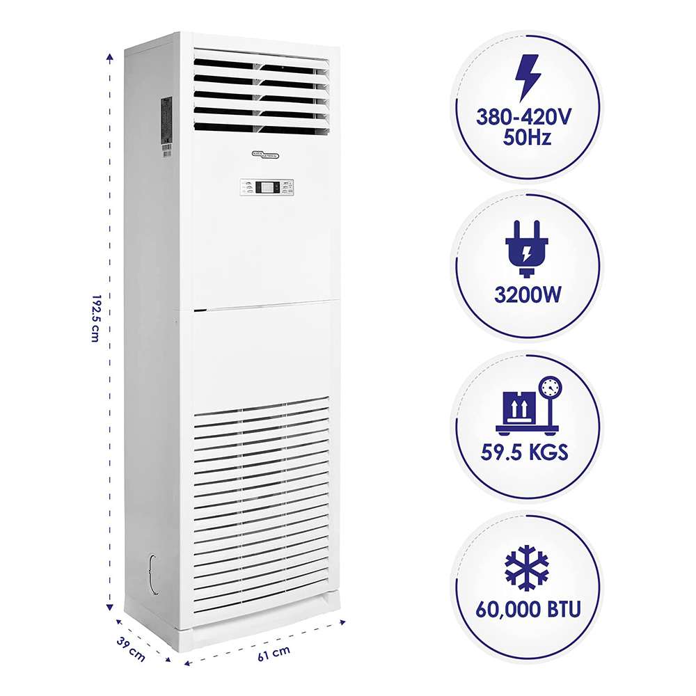 Super General 5 Ton Floor Standing Split Air Conditioner (60000 BTU) Auto-restart Sleep-mode 5