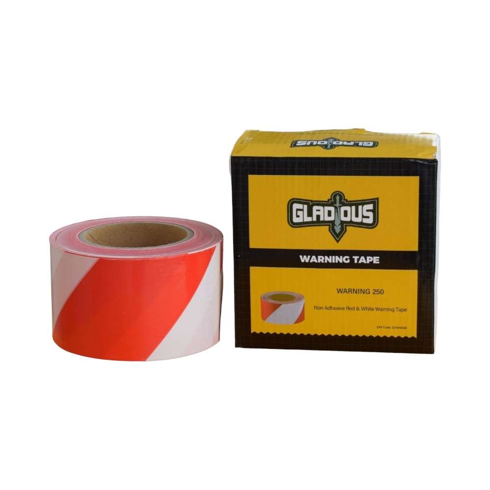 Gladious Warning Tape, Red/white 0