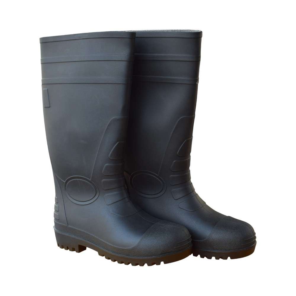 Gladious S3 Class PVC Non-Safety Gumboots - Black, 45