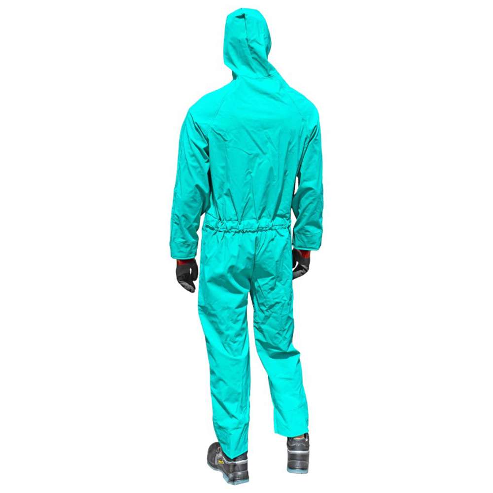 Gladious Chemical Resistance & Limited Flamability 400gsm PVC Coverall, Large, Green 0