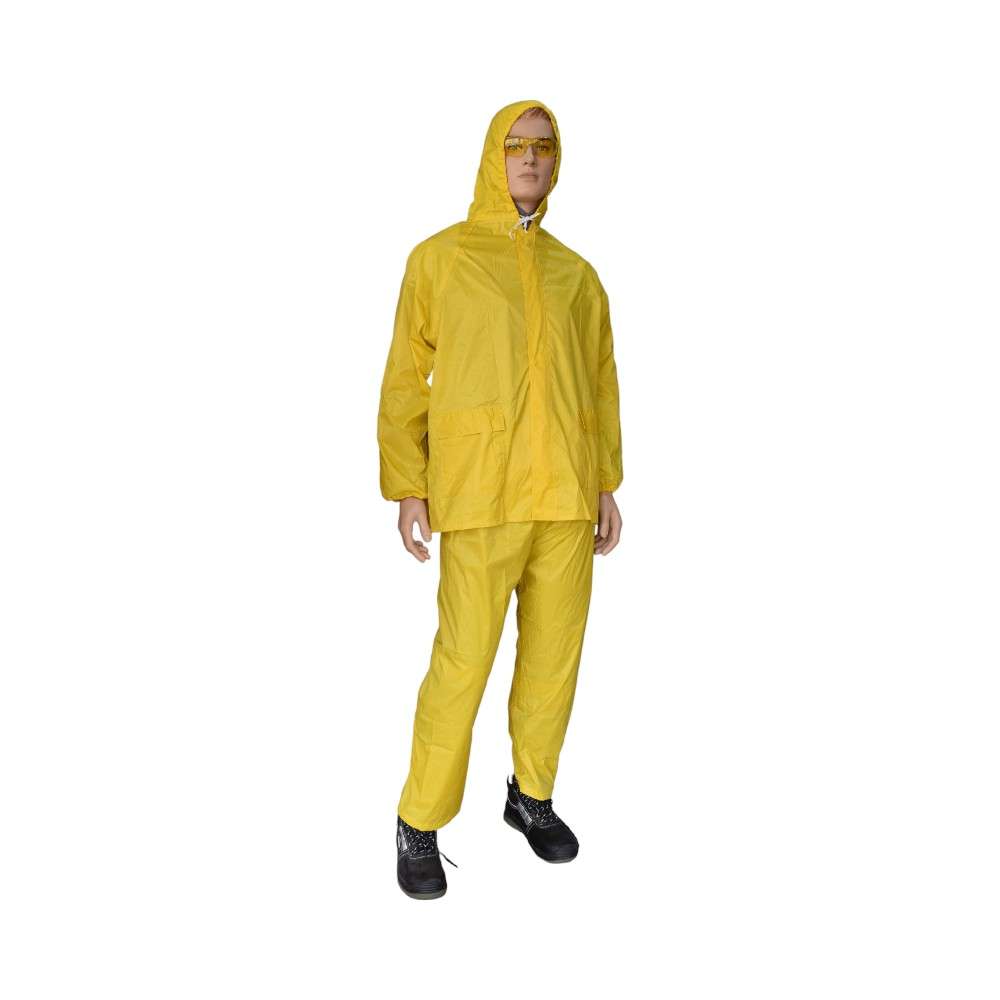 Gladious PVC 170T Polyester base Rain Suit, Yellow, 2XL