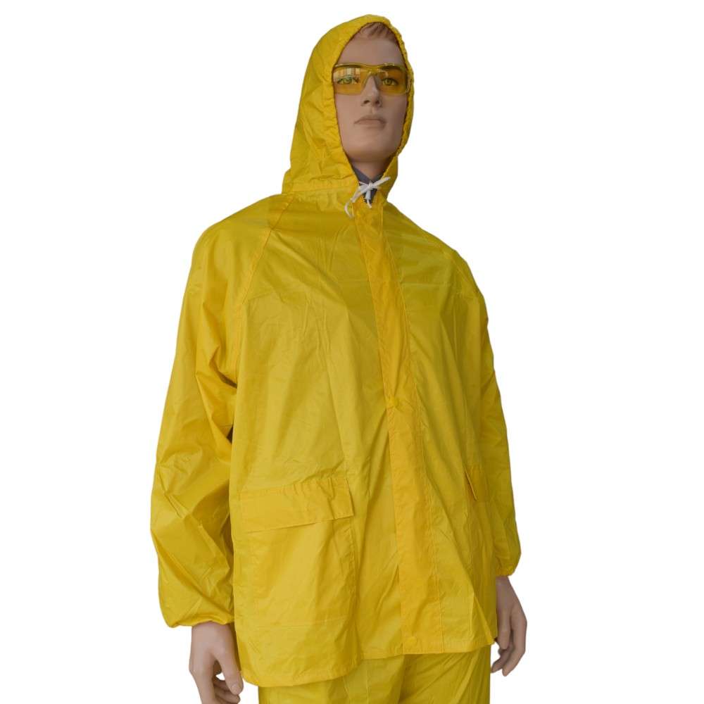 Gladious PVC 170T Polyester base Rain Suit, Yellow, 4XL 1