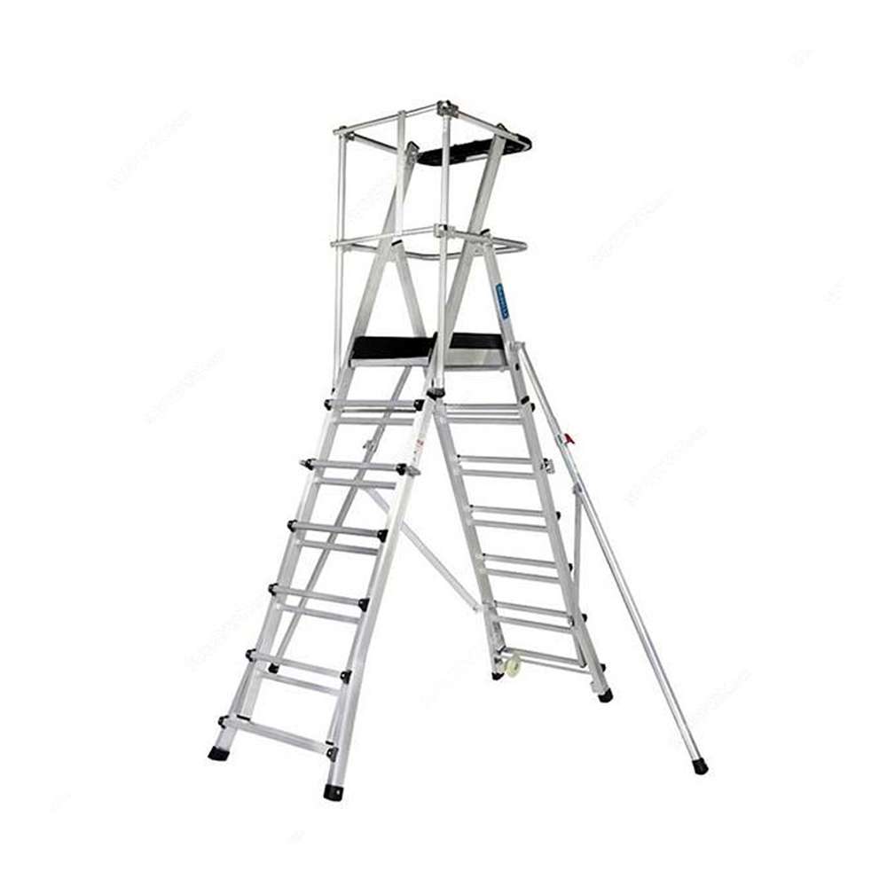 Gazelle Guardian Telescopic Platform Step Ladder 2.1Mtr 150 Kg Weight Capacity G1012 1