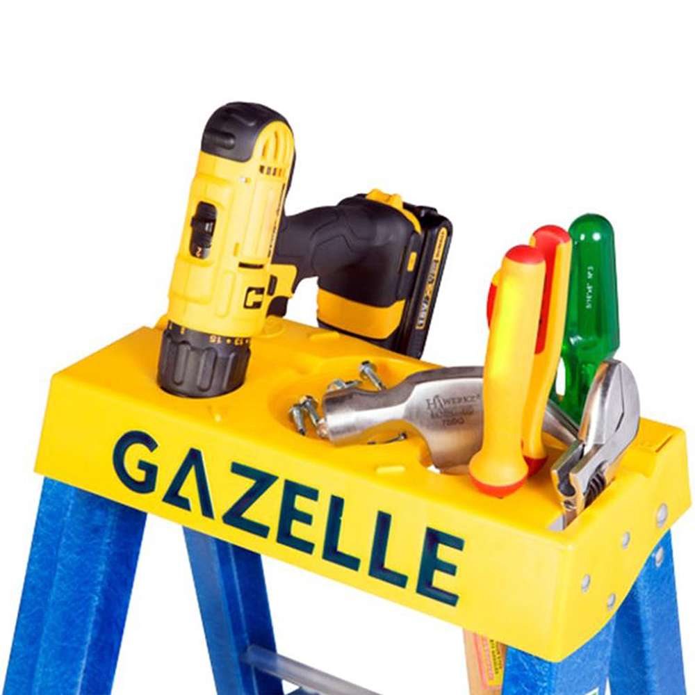 Gazelle Fiberglass Step Ladder 1.2Mtr Height 136 Kg Weight Capacity G3004 2