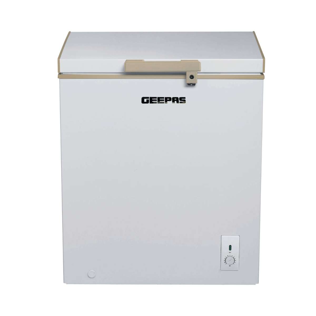 Geepas 170L Single Door Chest Freezer High Efficiency with Compressor Off Feature & Adjustable Thermostat Control 0