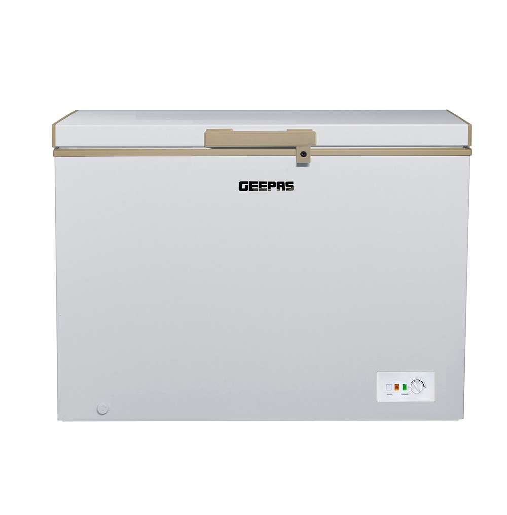 Geepas 300L Chest Freezer Compact Refrigerator with LED Light & Portable 2Pcs Food Basket 3