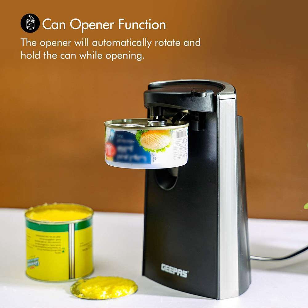 Geepas 3 In 1 Can Opener Multifunctional Electric Tin Opener 60W 5