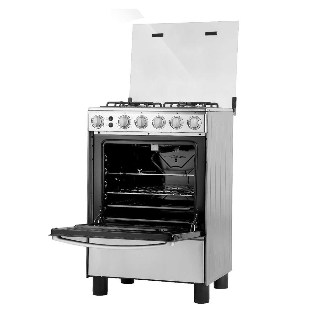 Geepas 60*60 Cooking Range Heavy Duty Metal Knobs Oven with 4 Gas Burners Convection Single Oven 0