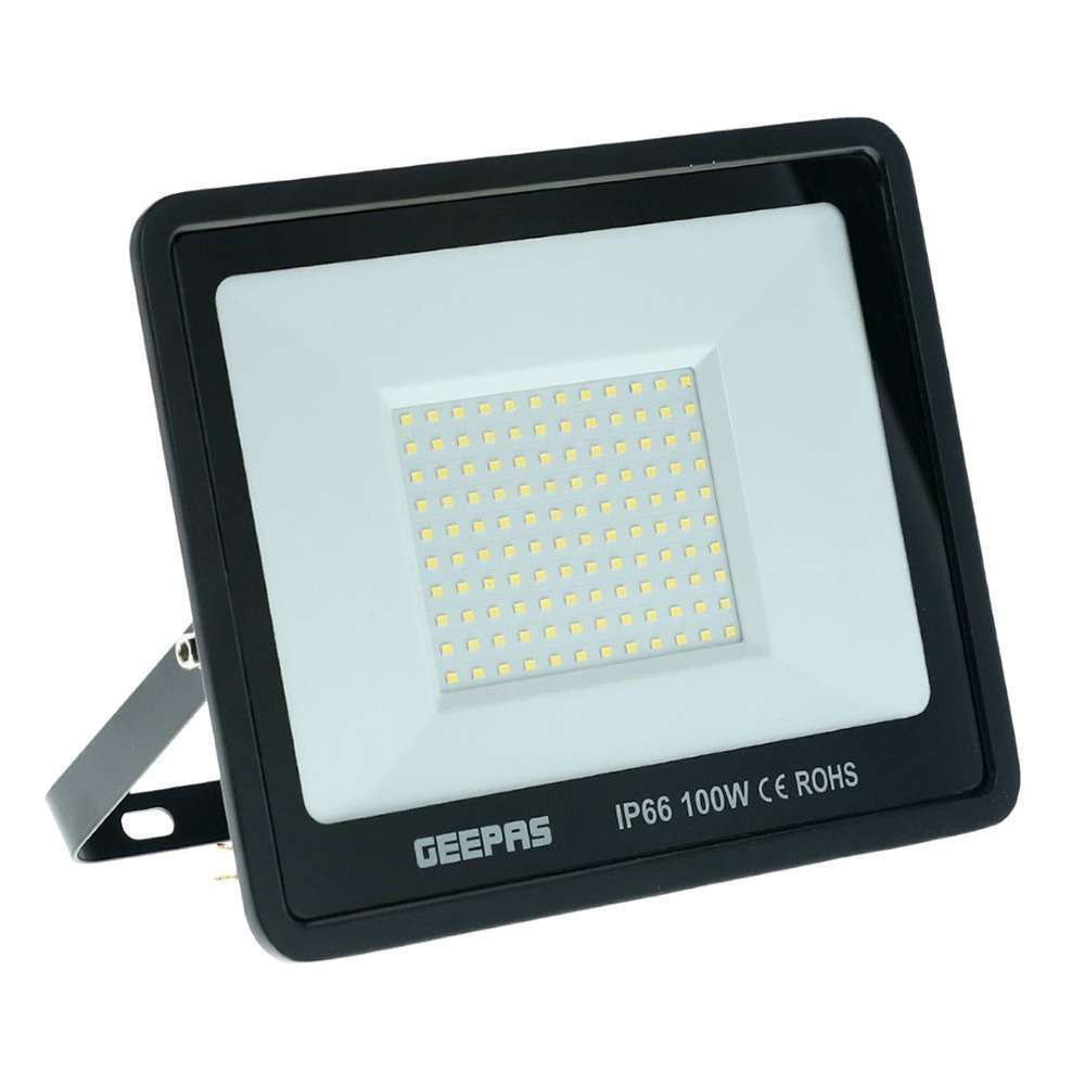 Geepas GESL55059, 100W Flood Light Led Panel, Square Slim Downlight with 6500K Natural Cool White  0