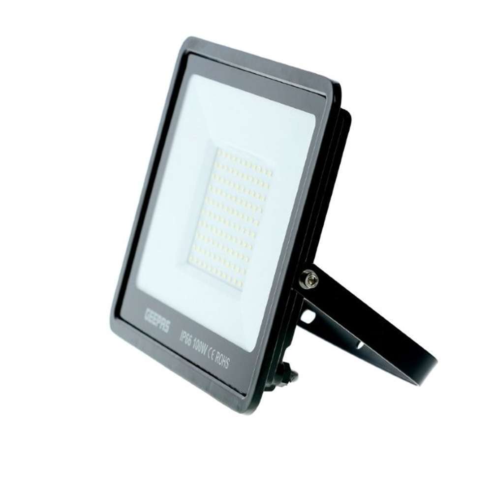 Geepas GESL55059, 100W Flood Light Led Panel, Square Slim Downlight with 6500K Natural Cool White  3