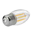 Geepas LED Filament Candle Bulb, 4W, 470lm, E27 3000K, Suitable for Home & Office - Warm White 1