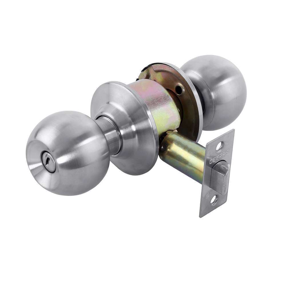 Geepas GHW65027 Stainless Steel Cylindrical Door Knob Lock 0