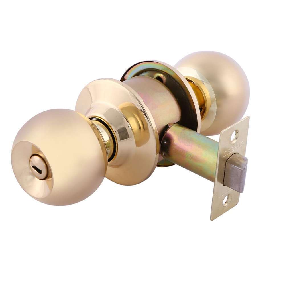 قفل الباب الأسطواني المصنوع من الفولاذ المقاوم للصدأ (GHW65029 ) مع المزلاج و المقبض و المسامير لغرف النوم والحمامات و غيرها 0