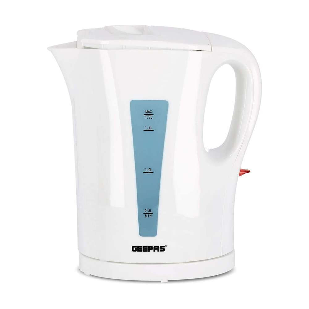 Geepas 1.7L Cordless Electric Kettle Long Lifespan and Sufficient Heating 2200W White 0