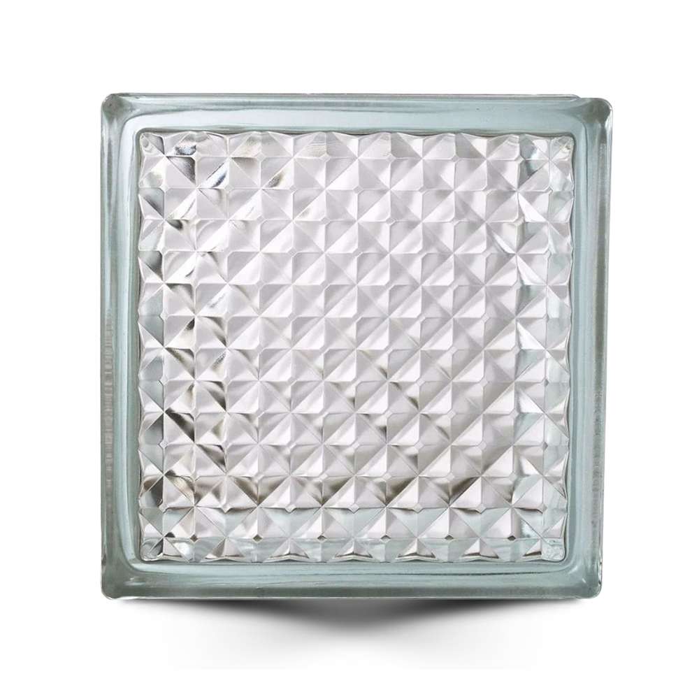 Glass Block Lattice, Perfect for Shower Walls with Diamond Designed Glass Block, Pack of 6 0