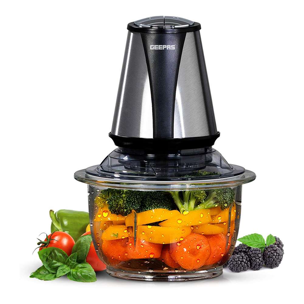 Geepas 1.2L Electric Chopper Decked with Durable Powerful 400w Silver/Black 0