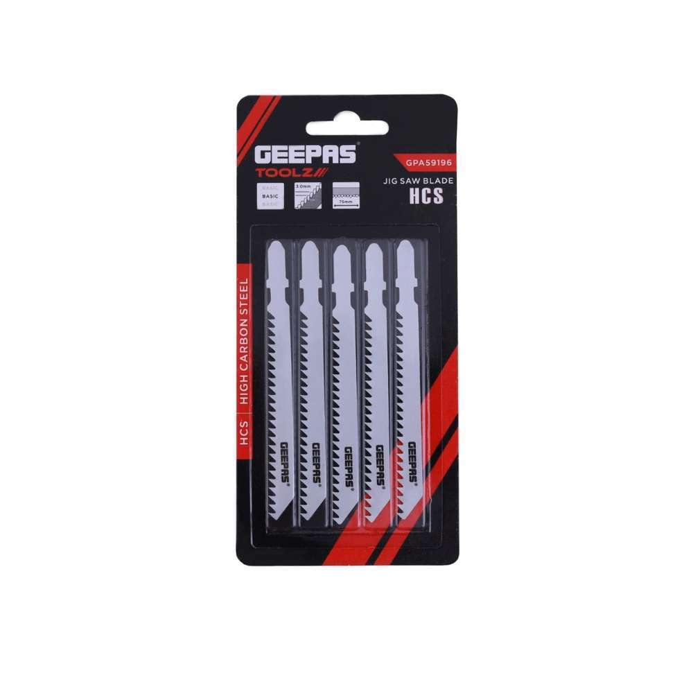 Geepas GPA59196 Jigsaw Blades - 75mm x 100mm (Pack of 5) 0