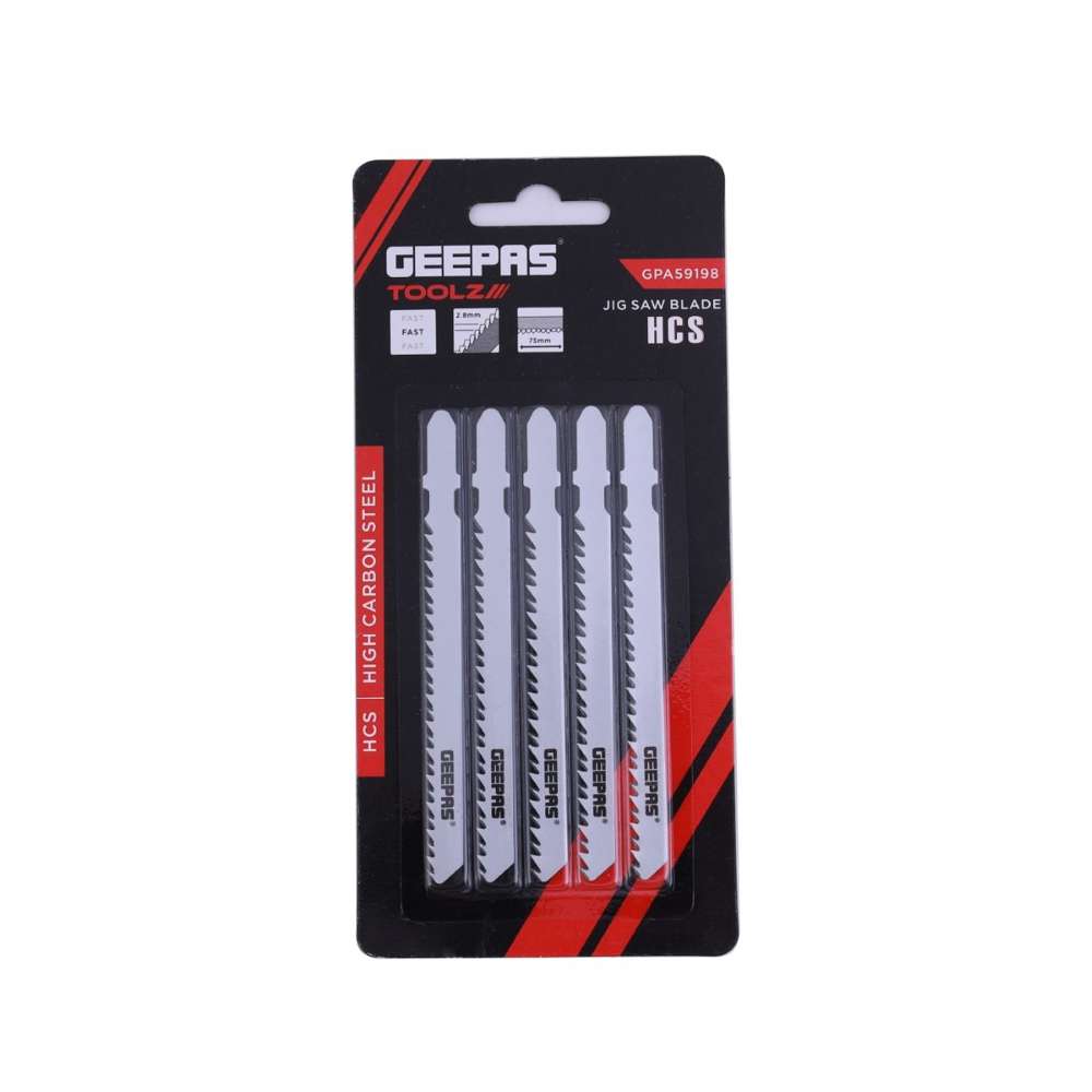 Geepas GPA59198 Jigsaw Blades - 75mm x 100mm(Pack of 5) 0