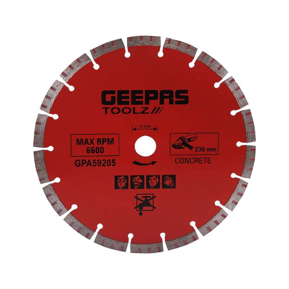 Geepas GPA59205 222mm X 230mm Segmented Concrete Cutting 0