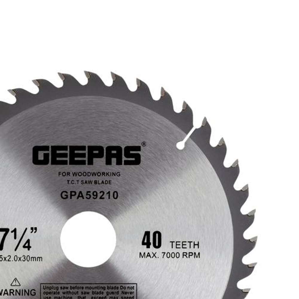 Geepas GPA59210 Professional Circular Saw Blade - 185mm X 30mm Bore 20mm Ring 4