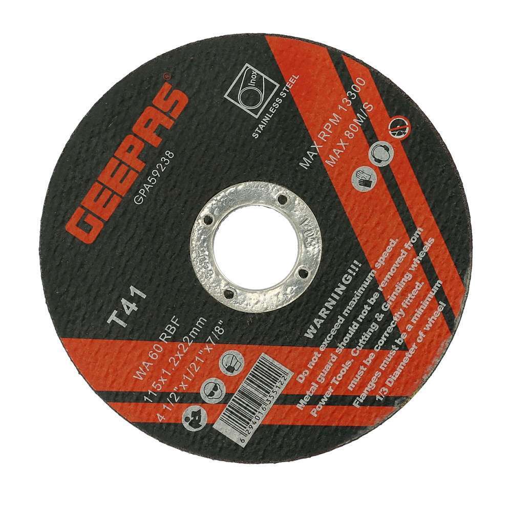 Geepas GPA59238 Professional Metal Cutting Disc 115 x 12x 222mm 0