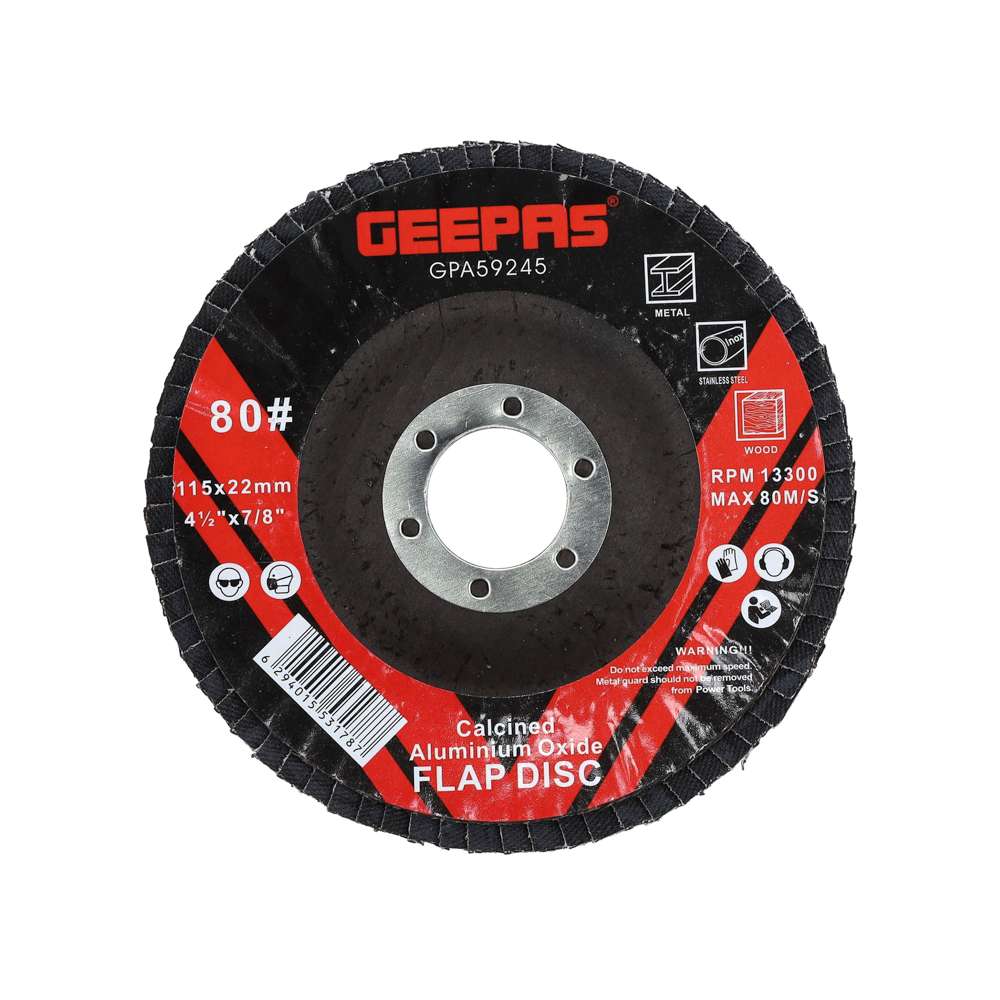 Geepas GPA59245 Flap Disc 115mm x 222mm 0